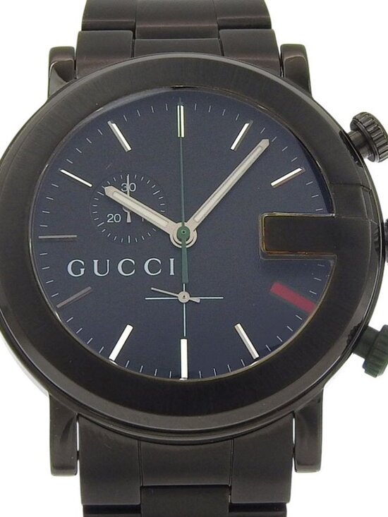 GUCCI G Chrono Watches 101M black blackDial Stainless Steel Quartz Chronog... main image 16